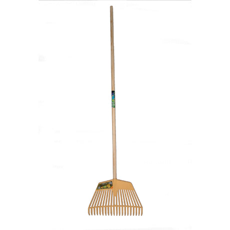 Mm eurotool producten bladhark mm 45cm 20tds geel kunststof met steel 160cm