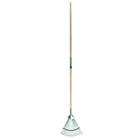 Mm eurotool producten gazonhark mm verstelbaar 22tds plat met steel 150cm