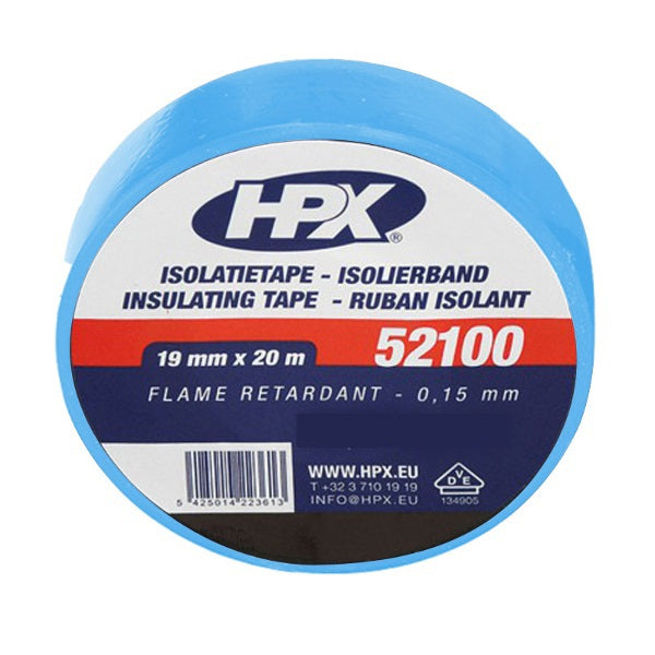 Hpx PVC-Isolierband VDE | blau | 19 mm x 20 m – il1920 – 10 Stück – il1920