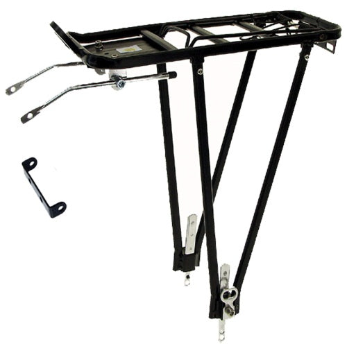 M-Wave Gepäckregal Universal, schwarzes Aluminium 26 28 Zoll (Hanging-Paket)