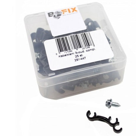 Bofix-Kabelteil. Kabelrahmenklemme 3-fach mit Parker A 25