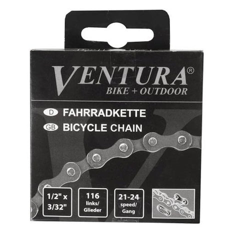Ventura-Kette 8-Gang 1 2 x 3 32 116 Glieder – inklusive Schließglied