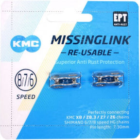 Kmc fehlendlink 7 8r ept Fahrradschloss 7,3 mm Silber