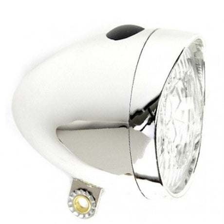 Headlight LED. incl. Battery silver 3 LEDs (workshop packaging)
