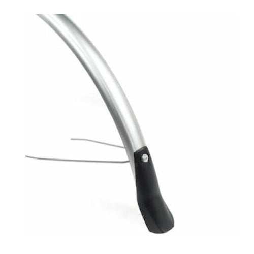 Eurofender Snello Heck Fender 28 51 mm breit, Farbe: Silber Plastik