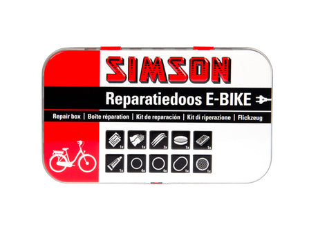 Reparaturbox E-Bike Aluminium Red White 14-Piece