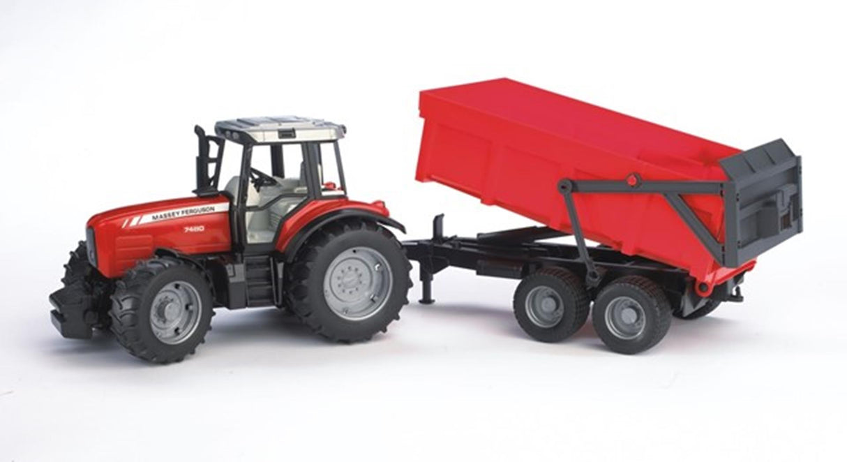 Bruder Traktor Massey Ferguson mit Trailer