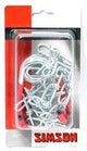 Suspension chains with hooks red silver 2 pieces