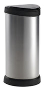 Curver Decobin Push-Abfallbehälter – 40 Liter – Metall – recycelter Kunststoff