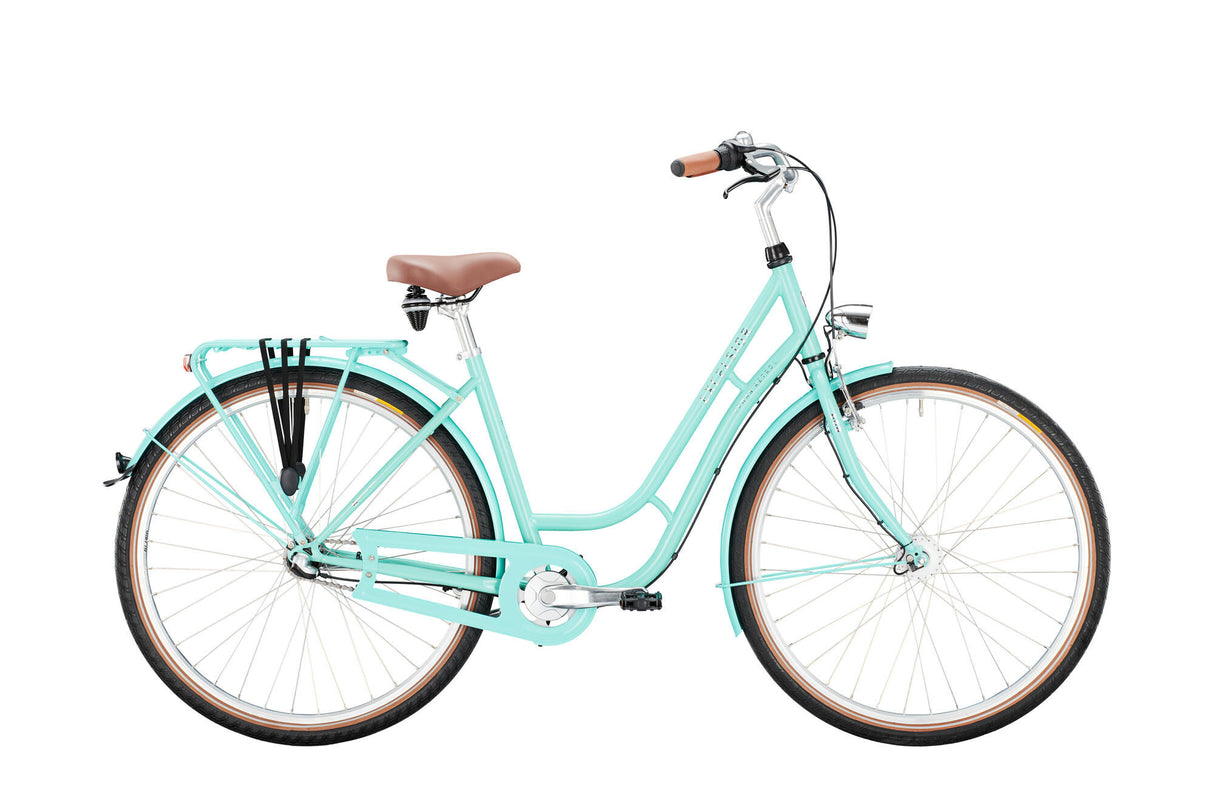 Das Excelsior Citybike Swan-Retro (#1) zeichnet sich durch hervorragende Leistungen aus. Schwan-Retro 28 48 3sp Ozeangrün