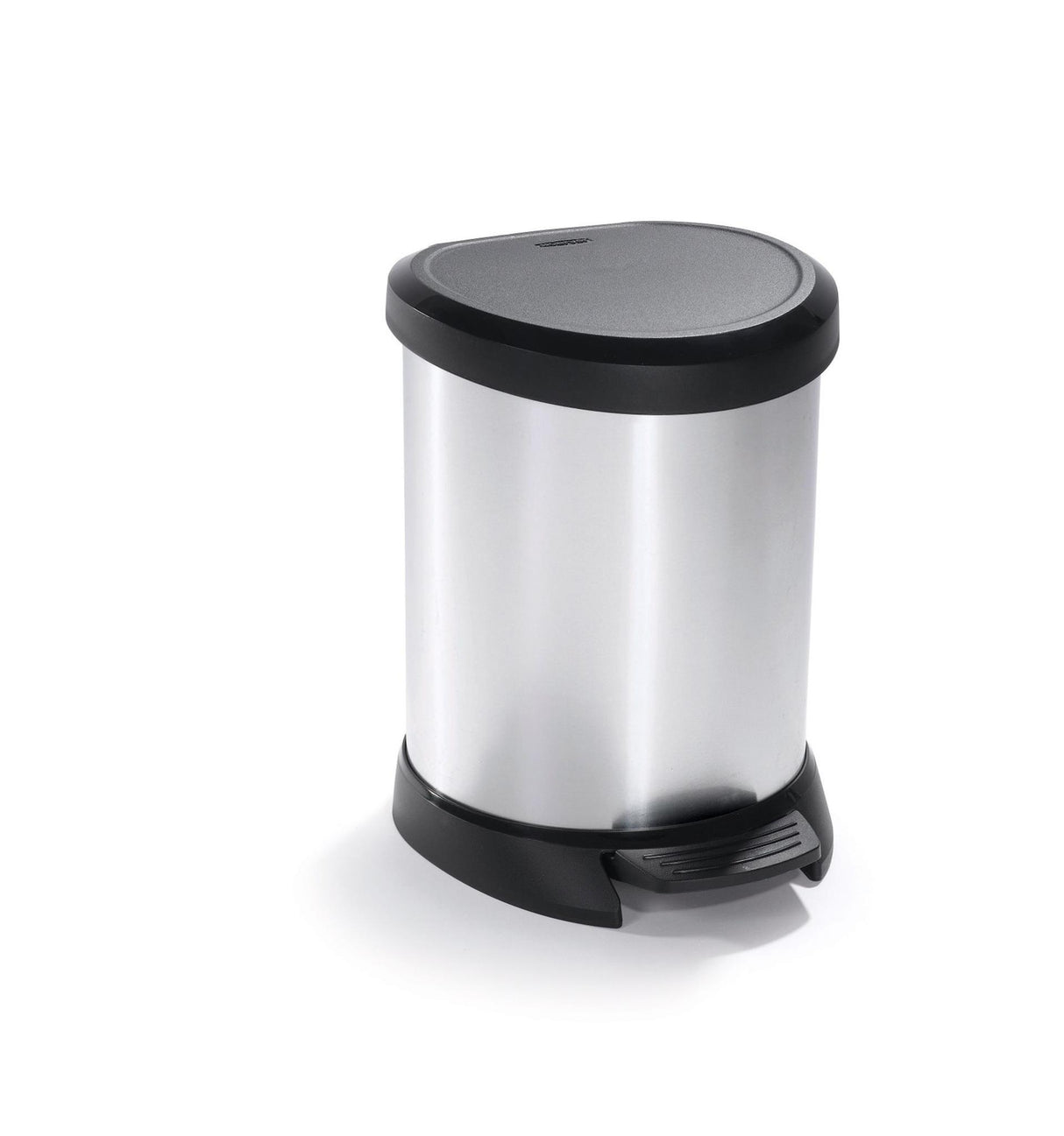 Hurver Pedal Bin Decobin Ovaal 5L Silber