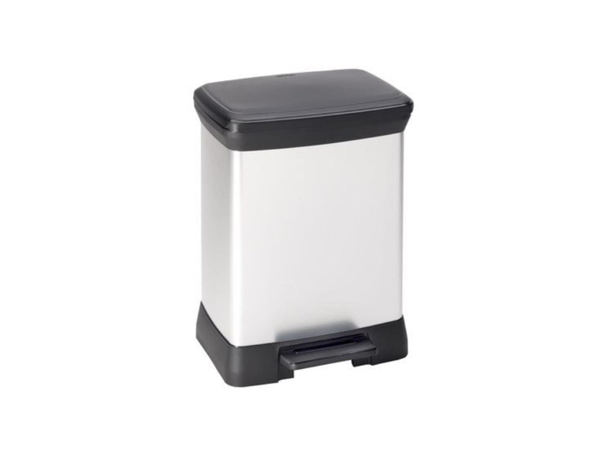 Curver Decobin 30l rechteckig silber