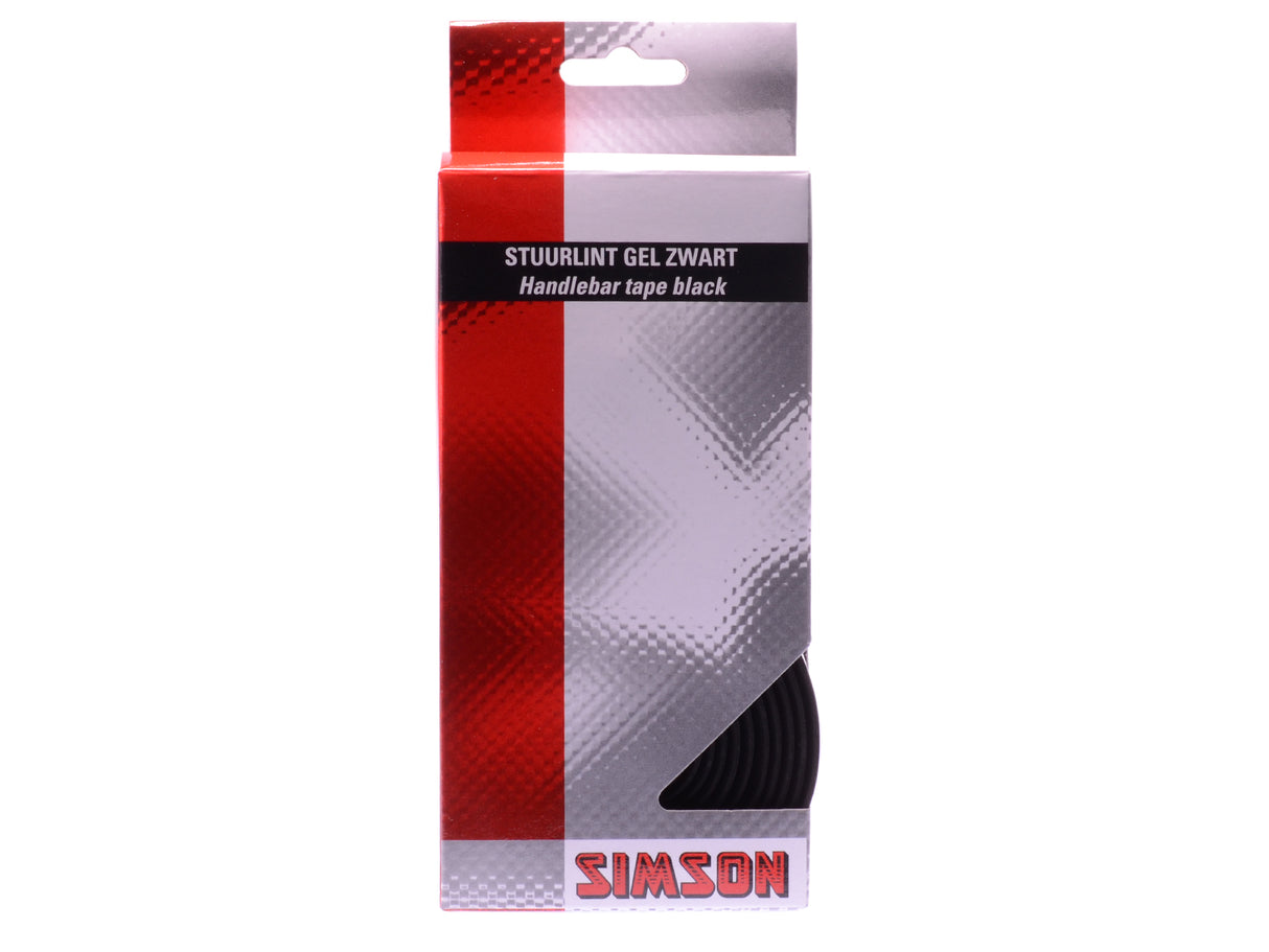 Simson gel handlebar ribbon black - shock -absorbent, comfortable - 80 cm - racing bike - black