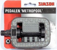 Simson -Pedale setzen Metropool 9 16 Zoll grau schwarz