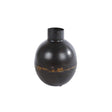 Cosydecor Vase verstecktes antikes braunes Metall 12x12x13cm