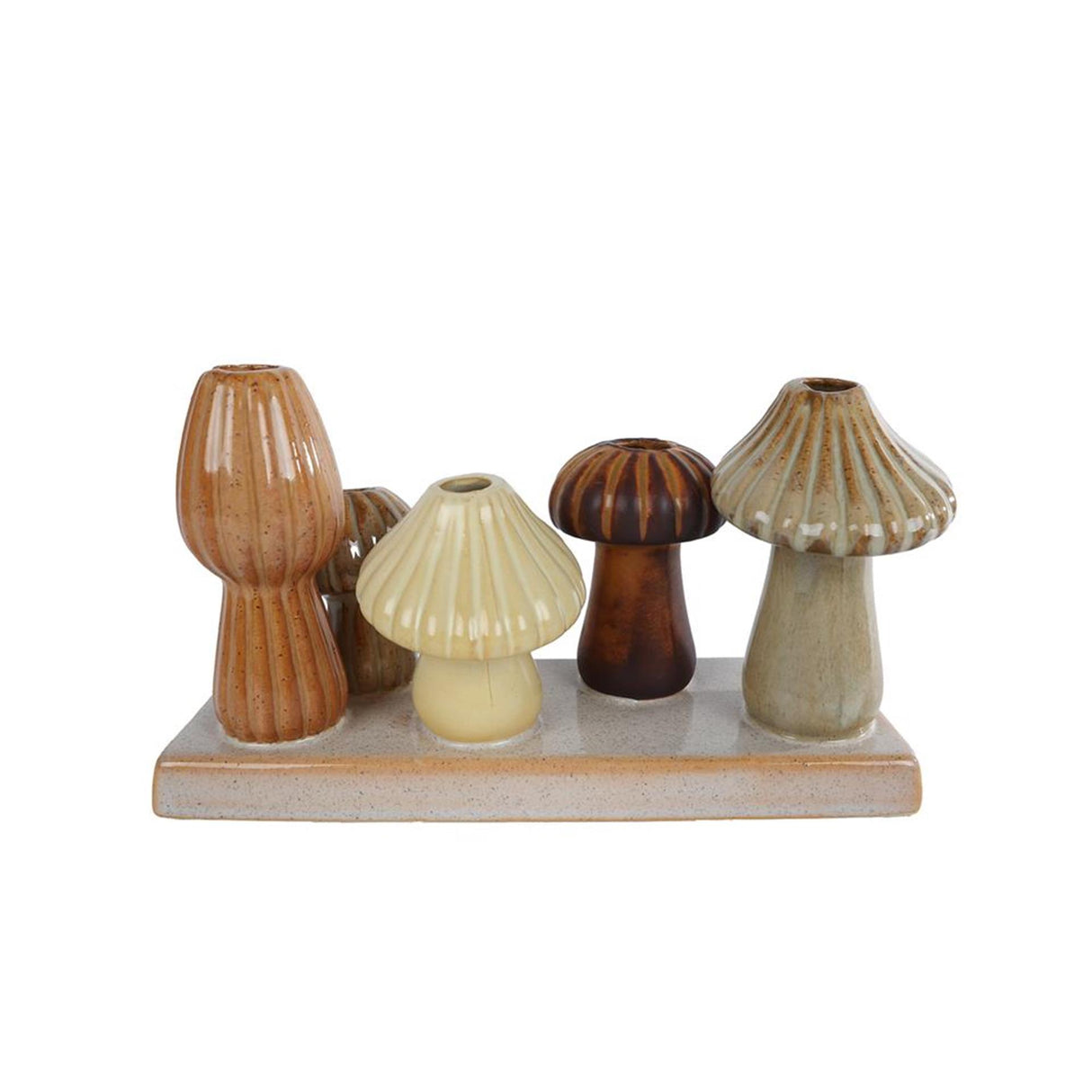Vase Pilz cremebraun beige 19x7cm