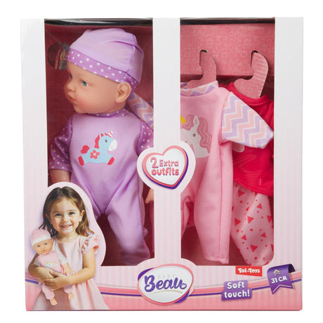 Toi-toys Beau Baby Doll Dress Up 31 cm mit 2x Kleidungsset 2 sortiert