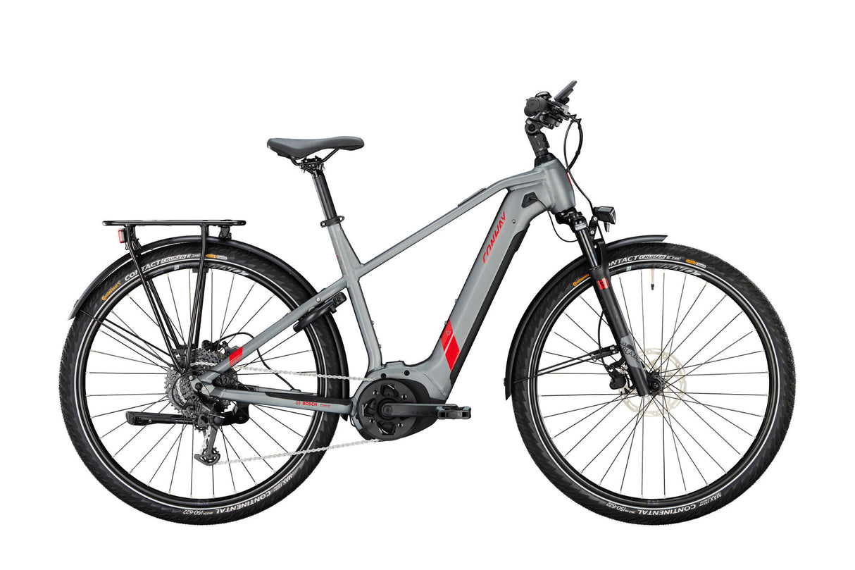 Conway Elektro-Trekkingrad Cairon T 2.0 500 mod. 23 ebike conw.cairon t 2,0 500 28 48 Durchm. grau rot