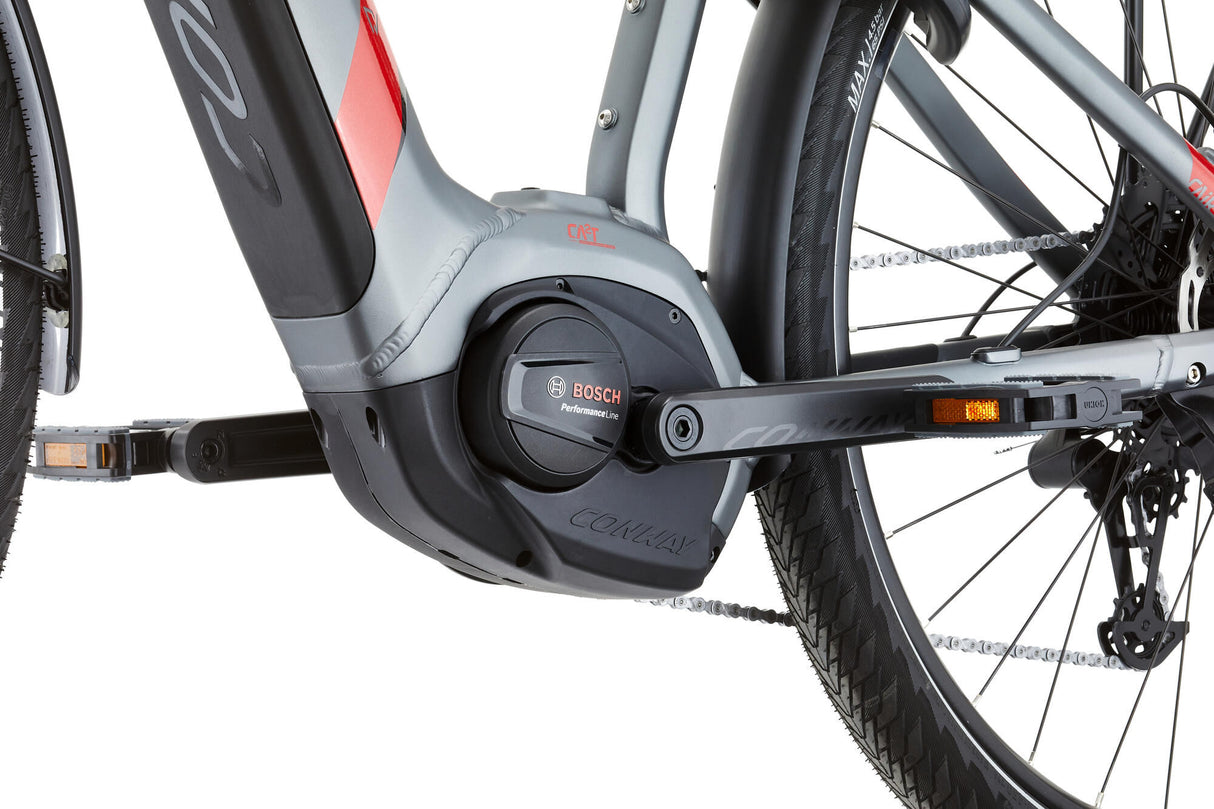 Conway Elektro-Trekkingrad Cairon T 2.0 500 mod. 23 ebike conw.cairon t 2,0 500 28 54 Durchm. grau rot