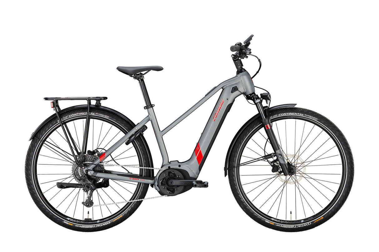 Conway Elektro-Trekkingrad Cairon T 2.0 625 mod. 23 ebike conw.cairon t 2,0 625 28 38 treppe. grau rot