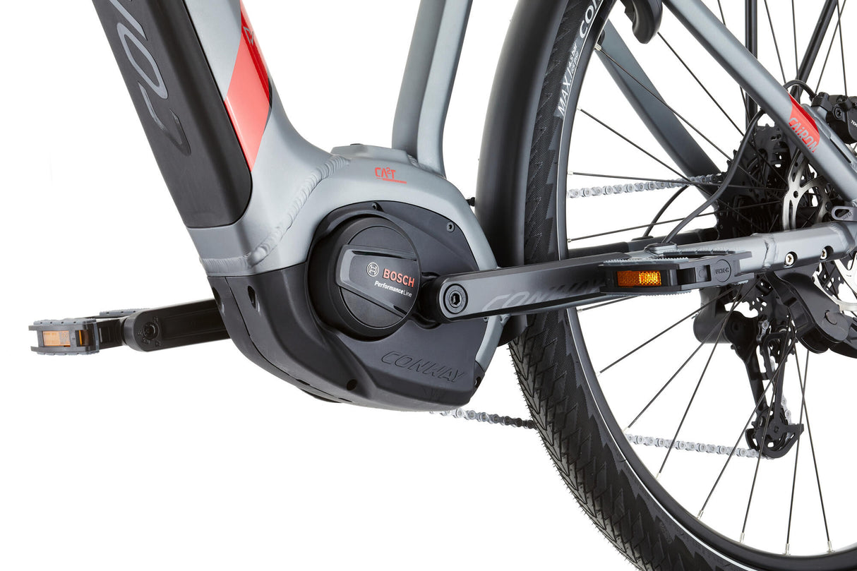 Conway Elektro-Trekkingrad Cairon T 2.0 500 mod. 23 E-Bike conw. cairon t 2,0 500 28 46 Treppen. grau rot