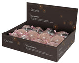 Decoris Weihnachtskugeln Mix Kunststoff 8cm 12 Stück rosa