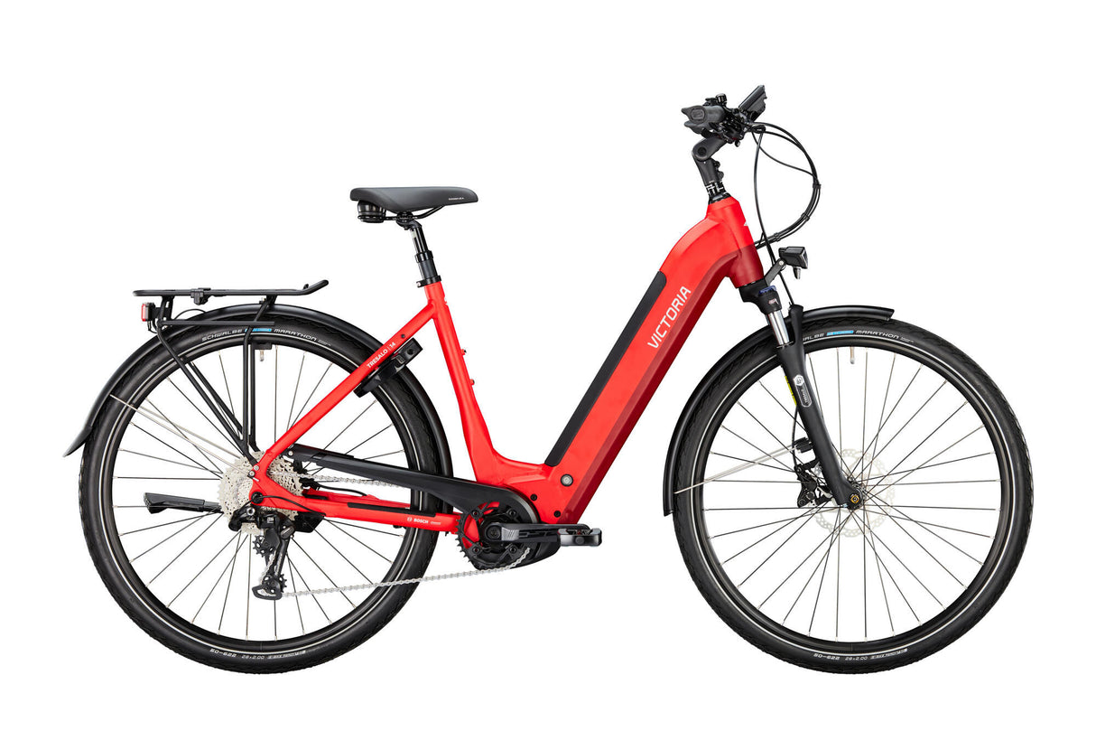 Victoria Elektro-Trekkingrad Tresalo 14 (#1) E-Bike Vict. Tresalo 14 28 44 Welle 10sp abgeleitet.rot