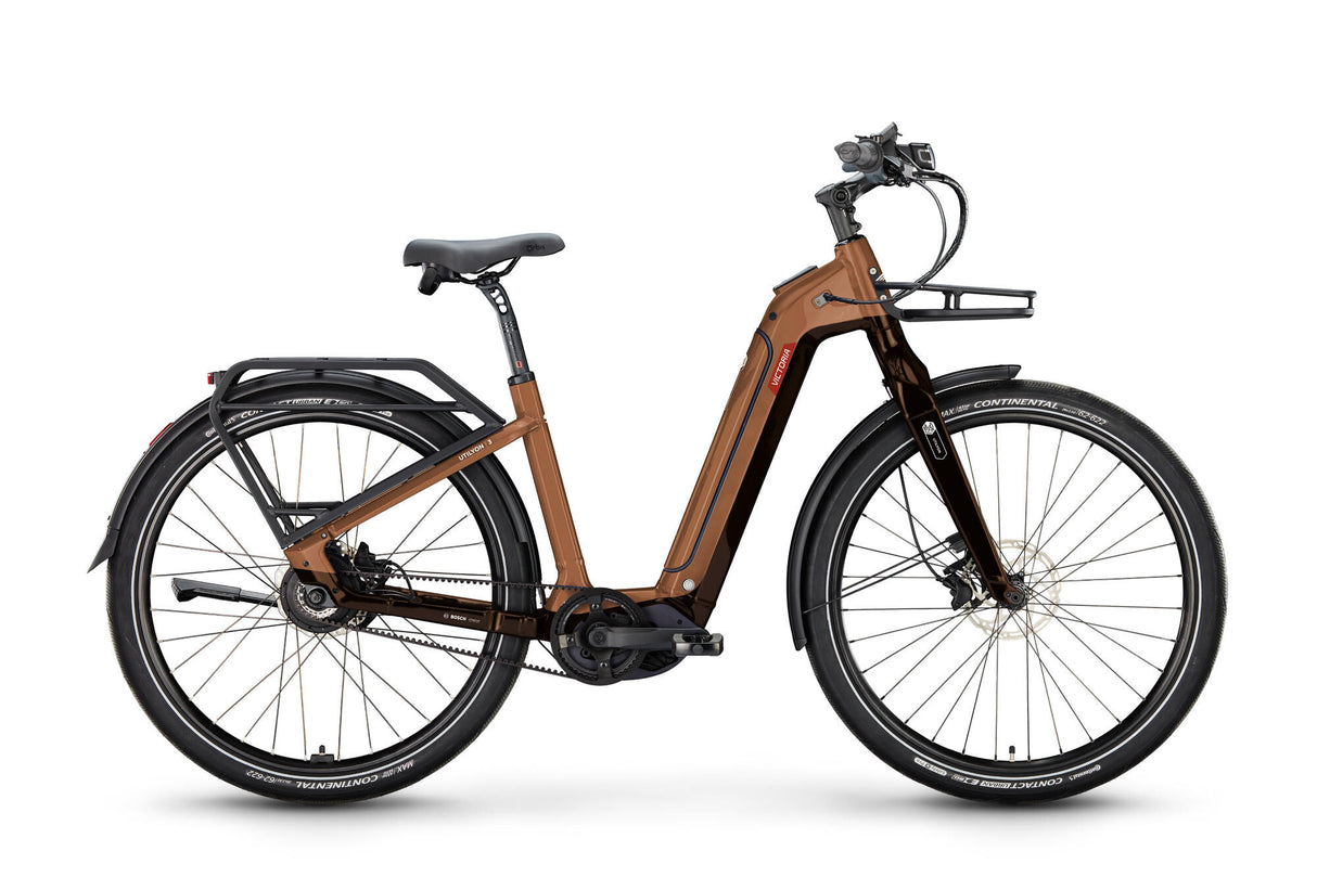 Victoria Electric Urban Bike Utilyon 3 (#1) E-Bike Victoria. Utility 3 28 56 usw. Wellenbraun