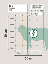 Ako producten ovinet premium 90cm x 50m oranjewit