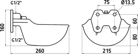 Produkte Tränke mit Stangenventil emailliert 1 2