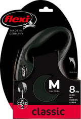 Flexi Retractable Line Classic Cord Schwarz