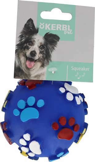 Produkte Vinylball mit Pfotenabdruck 10 cm m Quietscher farblich sortiert