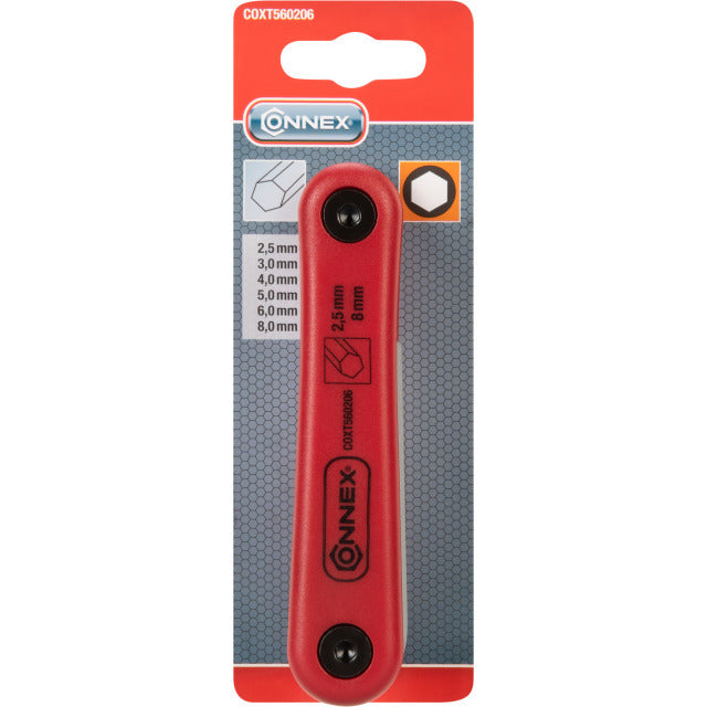 Connex Innensechskantschlüsselsatz 6-seitig 2,5–8 mm 6-teilig – coxt560206