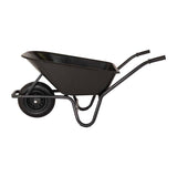 Mm producten kruiwagen 85l kunststof bak zwart gel onderstel ged