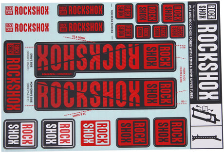 RockShox Dekorset Aufkleberset rot