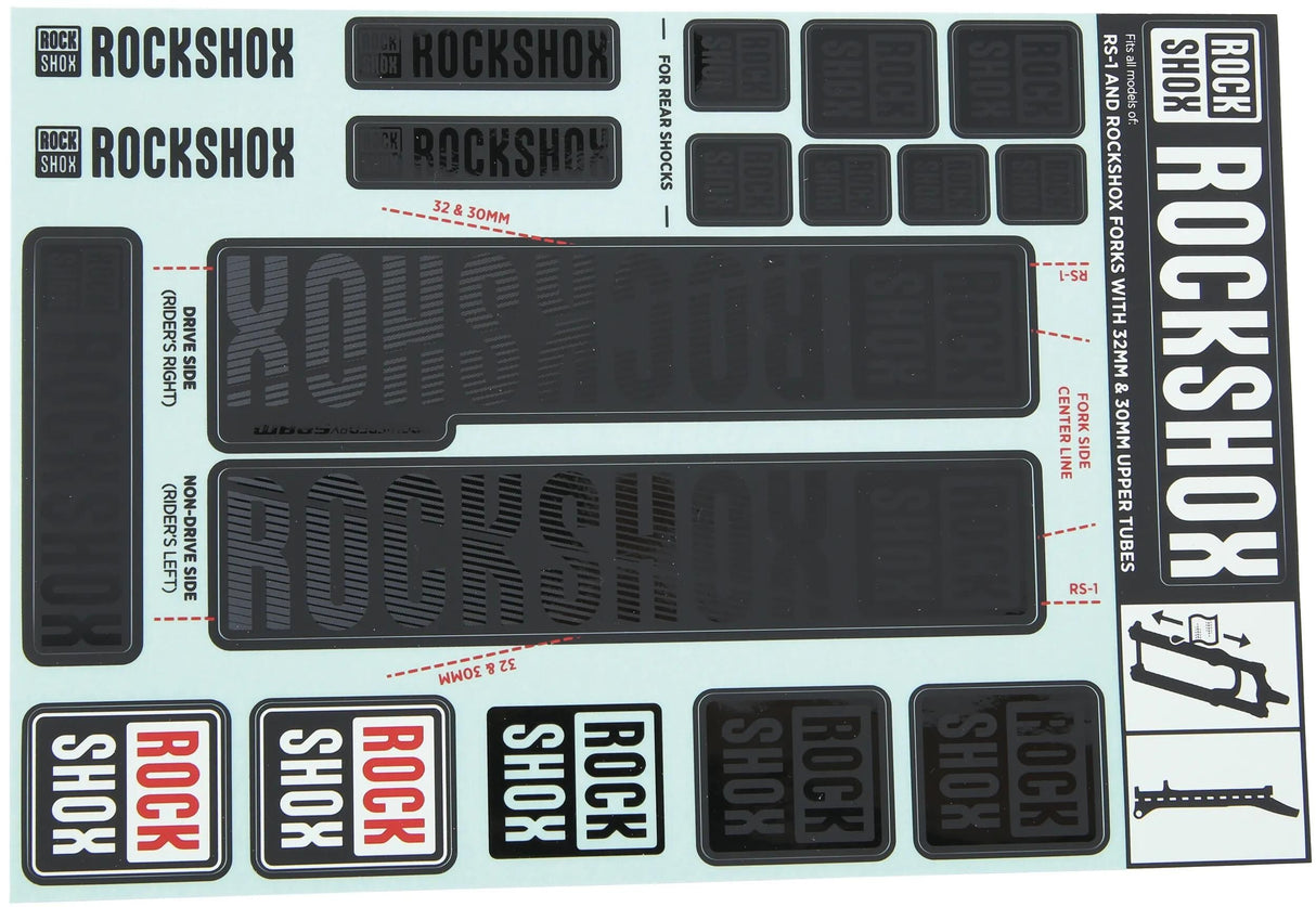 RockShox Dekorset Aufkleberset Stealth