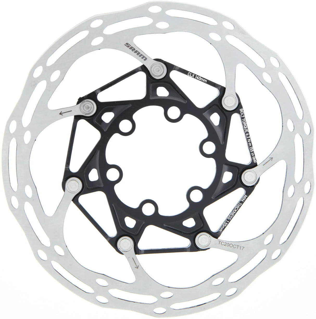 Sram-Bremsscheiben-Mittellinie x Rotor-Mittellinie x 6-Stahl-Edelstahl, Aluminium-Spider