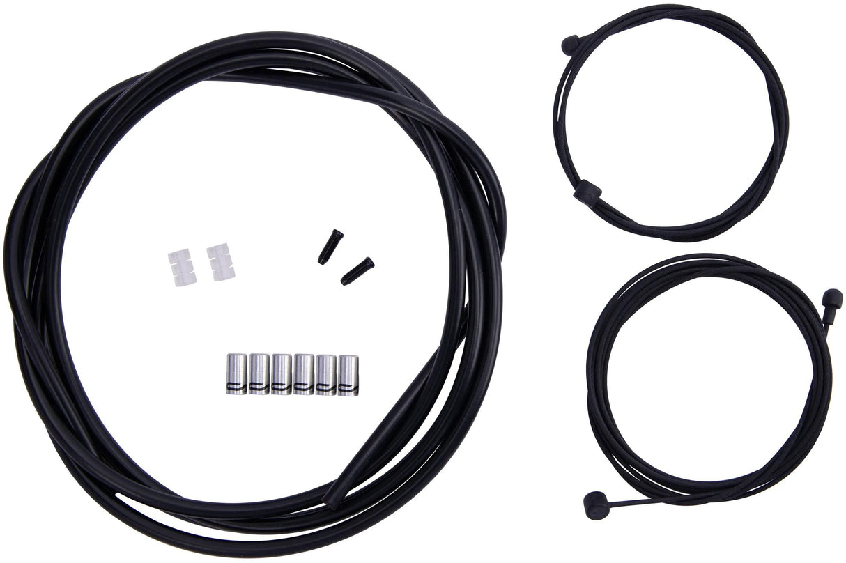 Contec Bremszugset Stop++ CT Bremszugset Stop++ Stahl vorne+hinten komplett schwarz