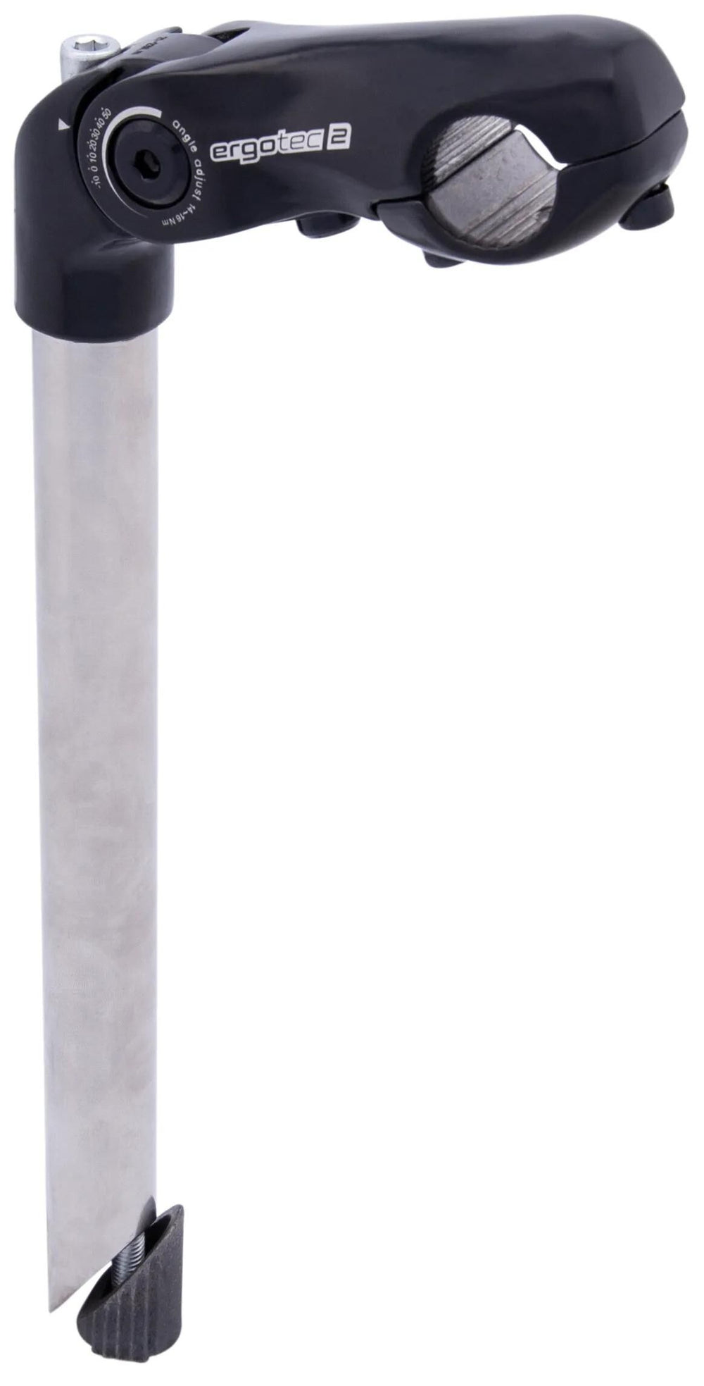 Ergotec Vorbau Kobra verstellbar Edelstahl 25,4 300x90 25,4 mm - Schwarz Silber