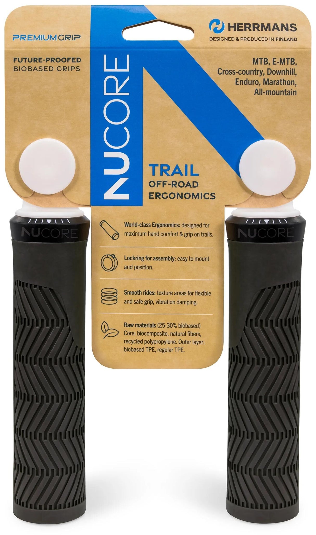 Sturmeyarcher Herrmans Handle Set Nucore Trail Wave 130 130 mm schwarz
