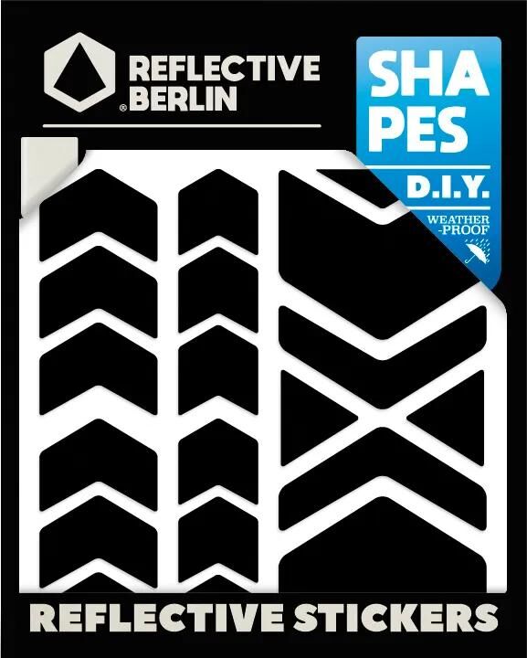 Reflektierende Berlin Reflexaufkleber Formen refl.sticker refl.berlin Chevrons schwarz