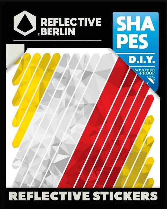 Reflektierende Berlin Reflexaufkleber Formen refl.sticker refl.berlin universelle Sicherheit
