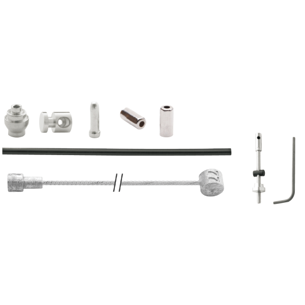 Kabelset Eledes Trommelbremse 1,70 m 2,35 m Edelstahl schwarz schwarz