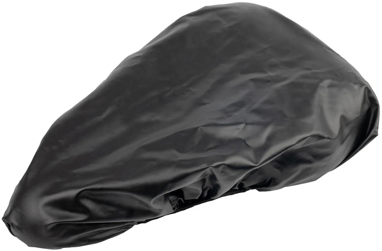 Messing-Sattelbezug, Sattel-Regenschutz, Messing-Sattel. schwarz