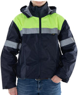 4-Act reflektierender Regenmantel Regenjacke Größe L Blau Y Reflex
