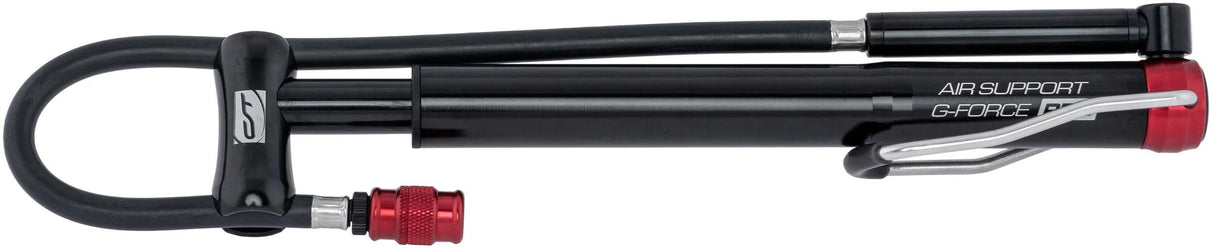 Contec Mini-Fußpumpe mit Luftunterstützung G-Force CT Ministandpumpe Luftunterstützung G-Force Pro Schwarz