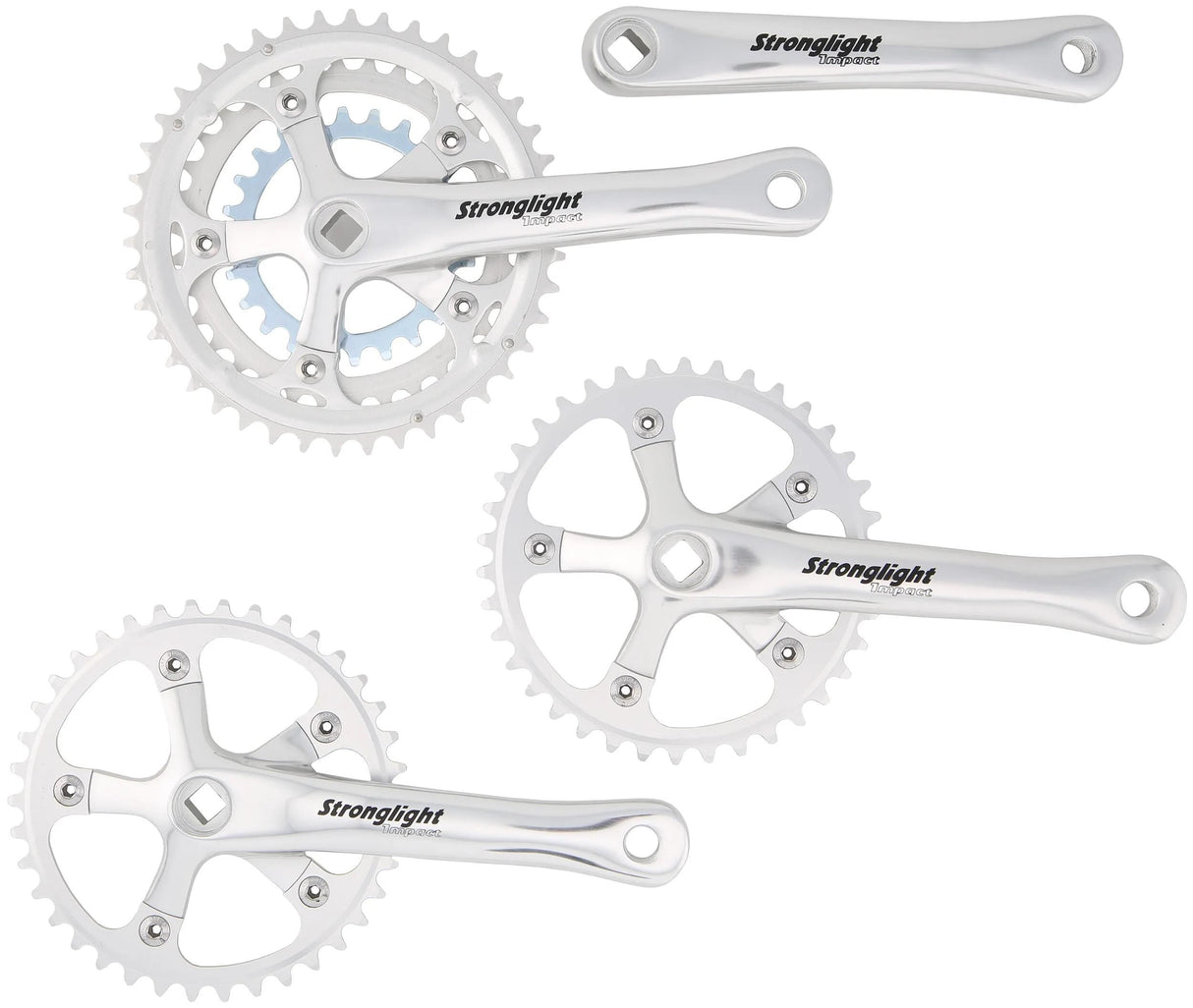 Stronglight Tandem Impact Kurbelgarnitur Kurbelgarnitur Strongl.Tandem Impact Alu, 170 mm