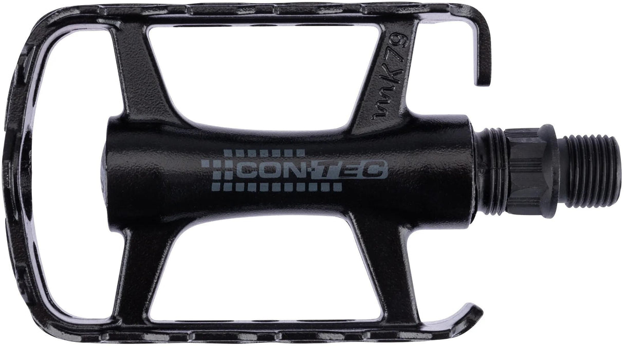Contec Pedal Blacktop CT Pedale Blacktop MTB ATB Alu Schwarz Silber