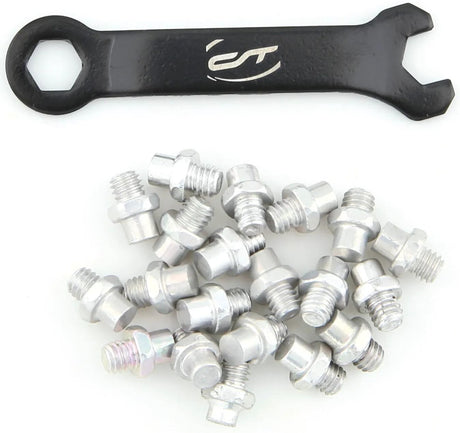 Contec MTB-Pedalstifte R-Pins Select CT-Pedalstifte R-Stifte Alu Silber 20 Stück Zollschlüssel