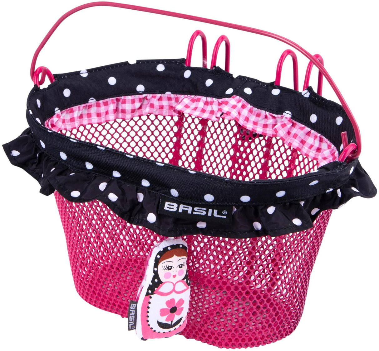 Basilikum Jasmin - Fahrradkorb für Kinder - vorne oder auf der Rückseite - Pink